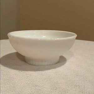 1975 Vintage White Milk Glass Tree Root Bowl